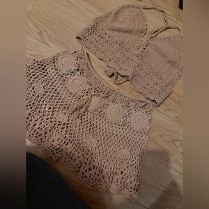 Beige Blush Crochet Set
